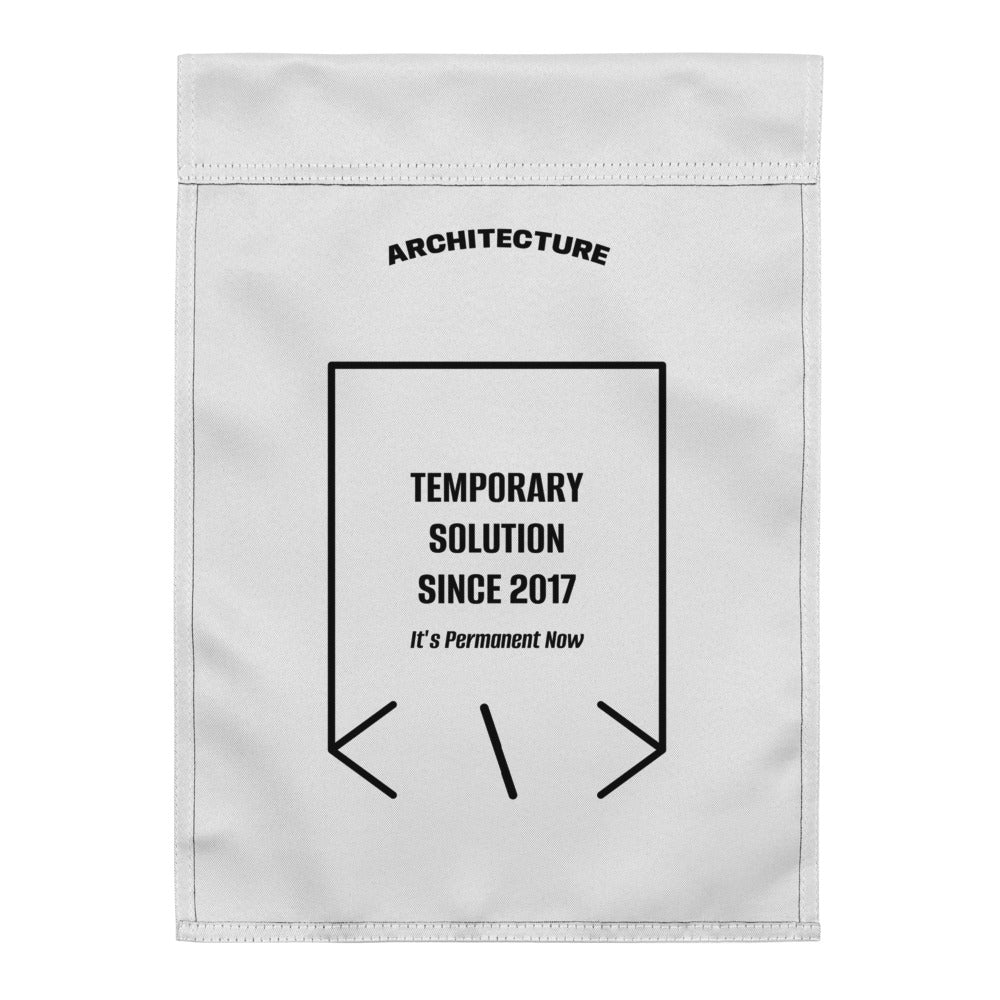 Temporary Solution Since 2017 — White Black back mockup