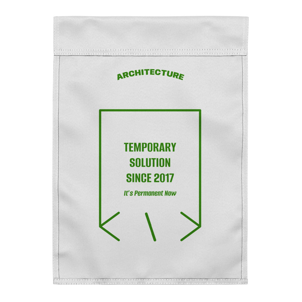 Temporary Solution Since 2017 — White Green back mockup