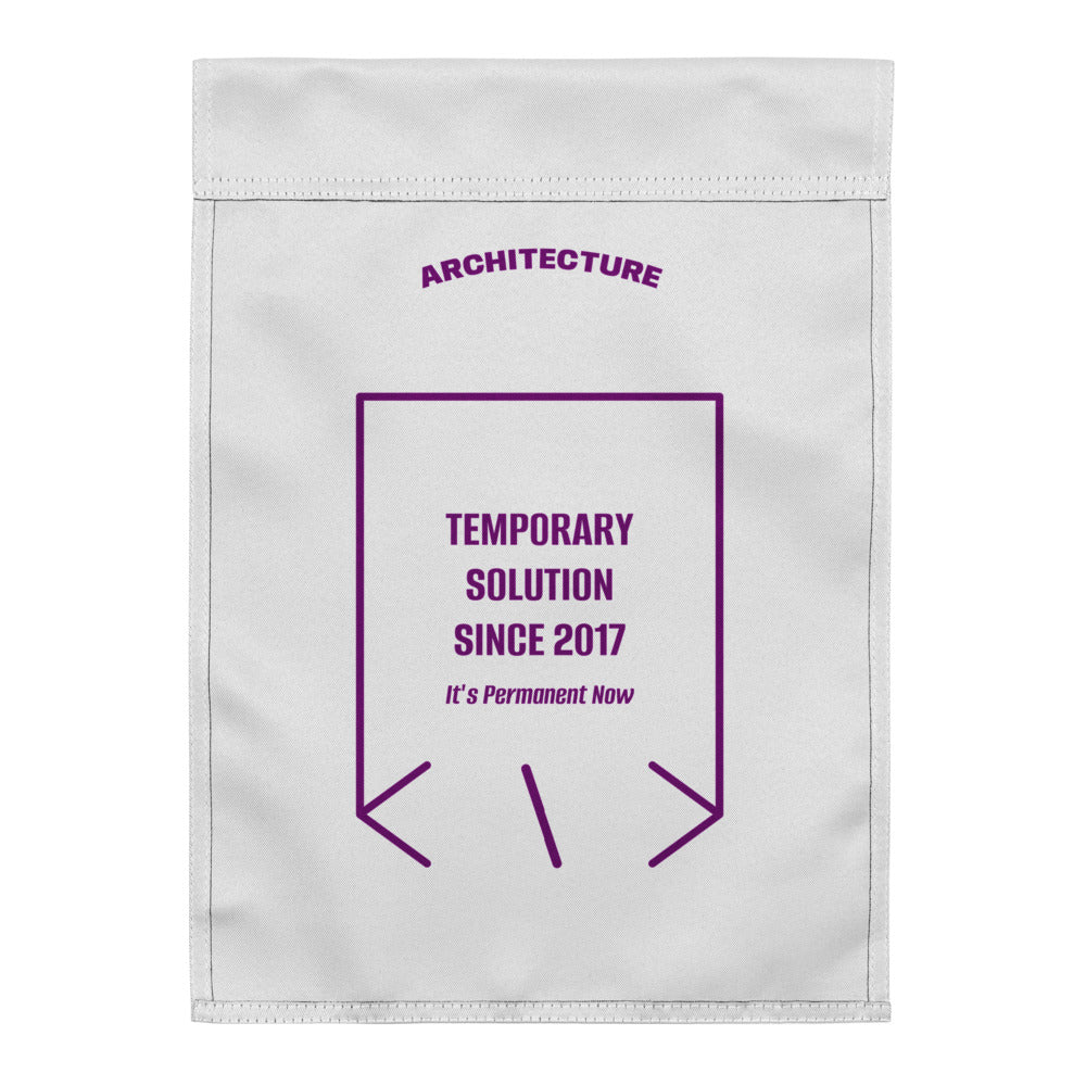 Temporary Solution Since 2017 — White Purple back mockup