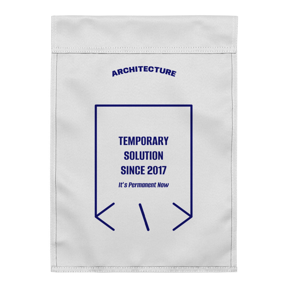 Temporary Solution Since 2017 — White Navy back mockup