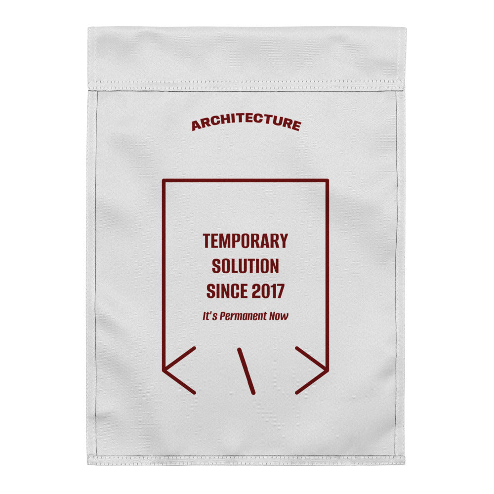 Temporary Solution Since 2017 — White Maroon back mockup