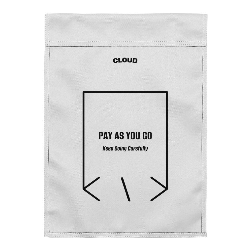 Pay As You Go — White Black back mockup