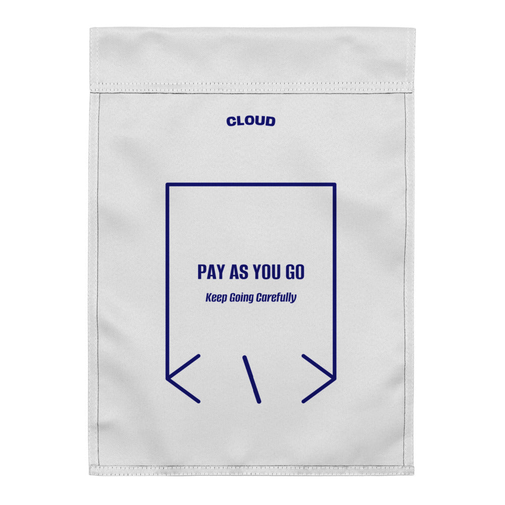 Pay As You Go — White Navy back mockup