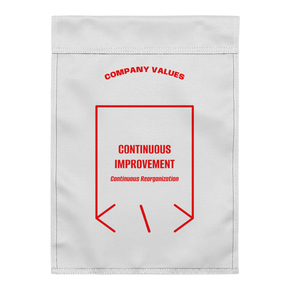 Continuous Improvement — White Red back mockup