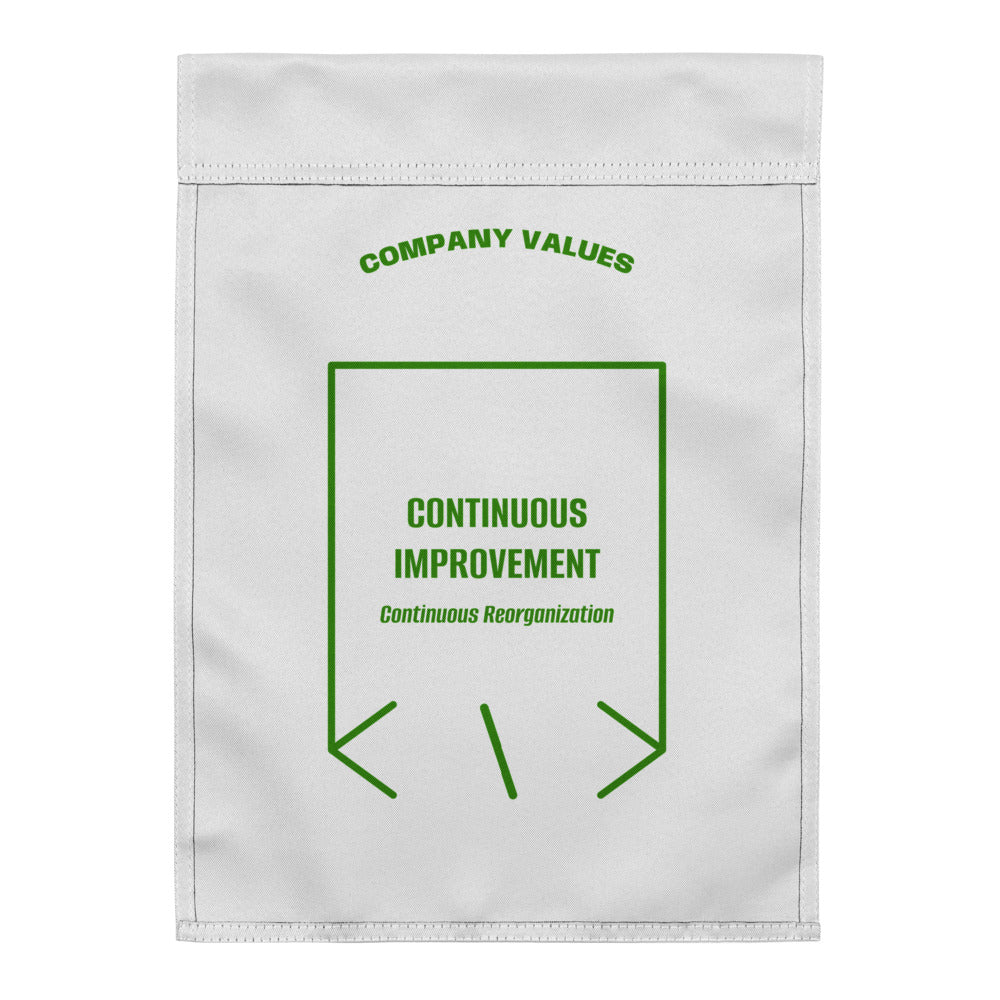 Continuous Improvement — White Green back mockup