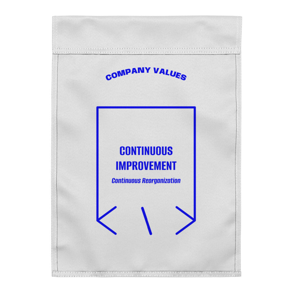 Continuous Improvement — White Blue back mockup
