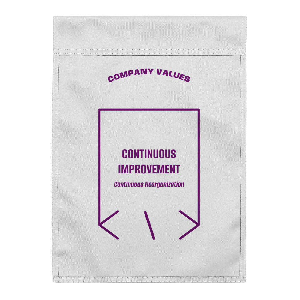 Continuous Improvement — White Purple back mockup