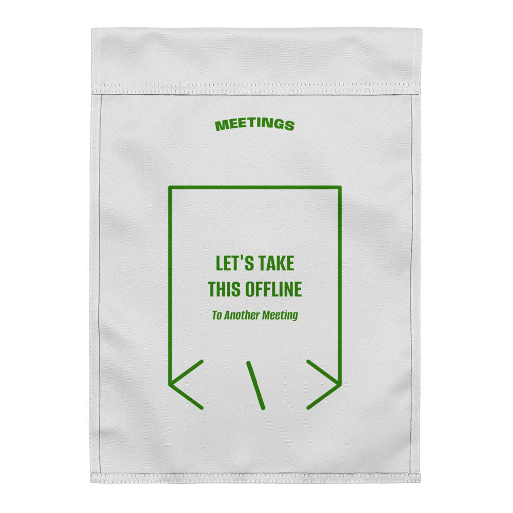 Let's Take This Offline — White Green back mockup