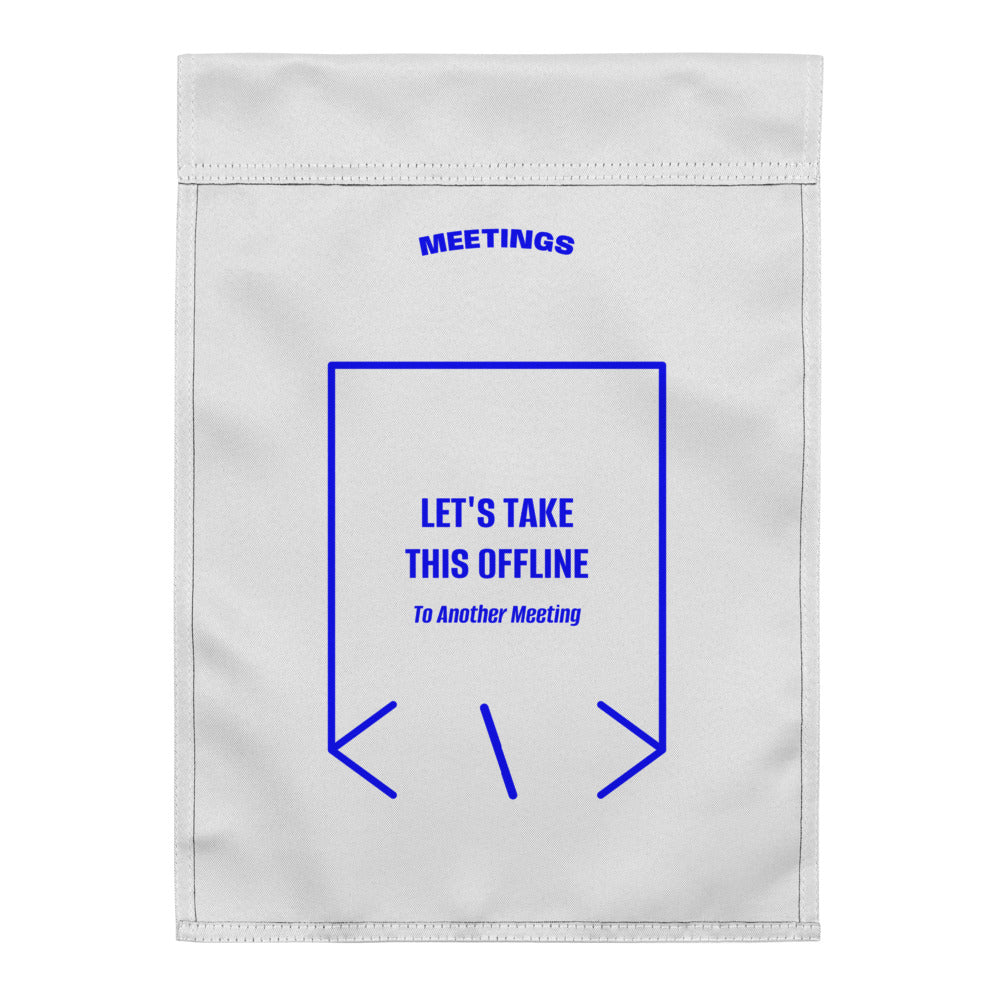 Let's Take This Offline — White Blue back mockup