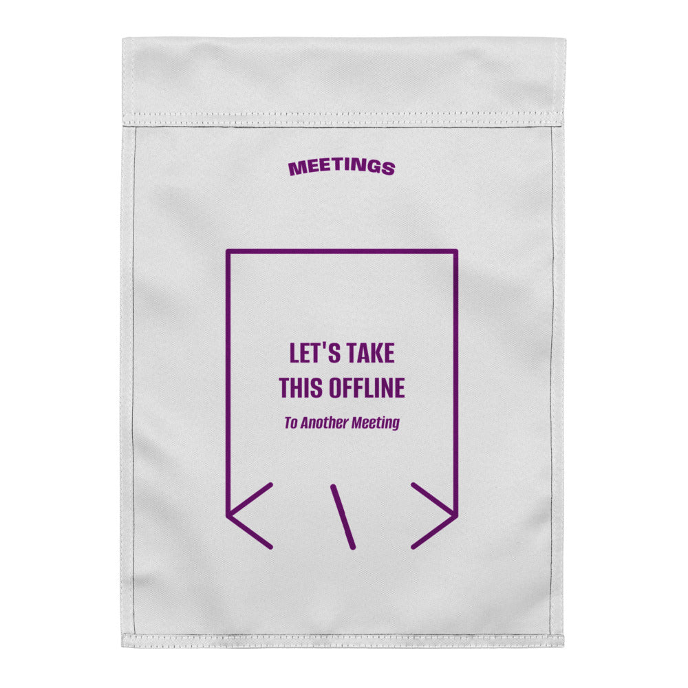 Let's Take This Offline — White Purple back mockup