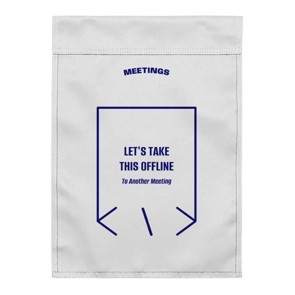 Let's Take This Offline — White Navy back mockup