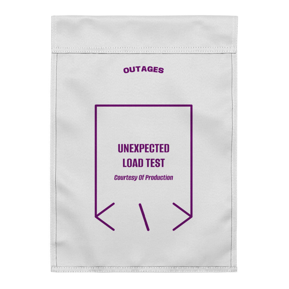 Unexpected Load Test — White Purple back mockup