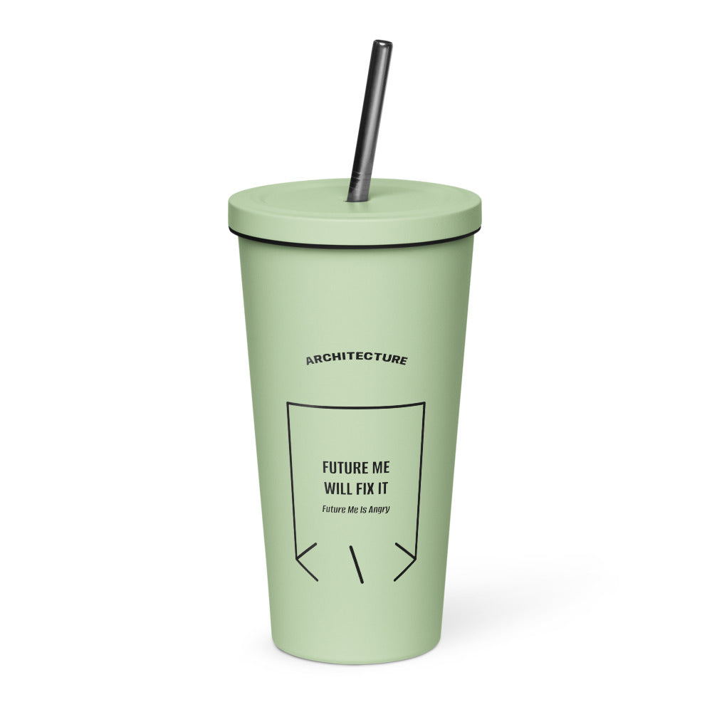 Future Me Will Fix It — Mint Black back mockup (20 oz)
