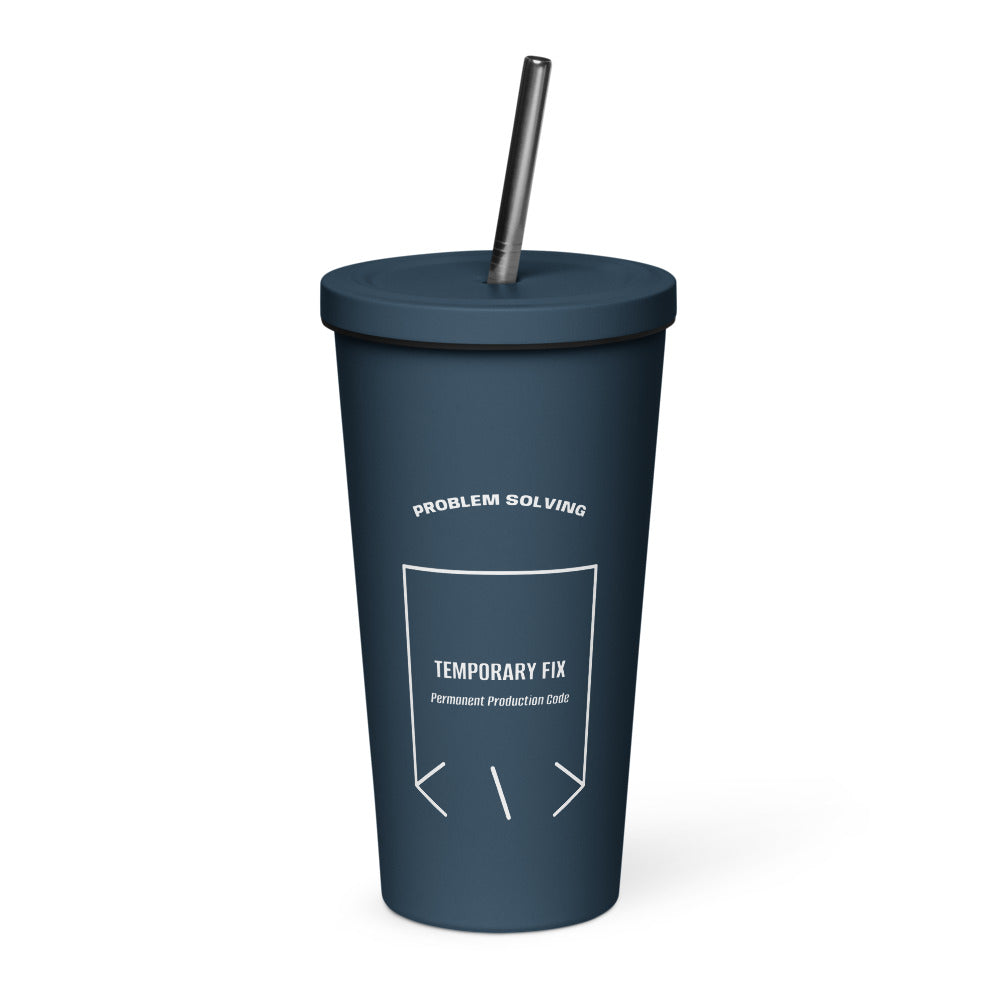 Temporary Fix — Navy White back mockup (20 oz)