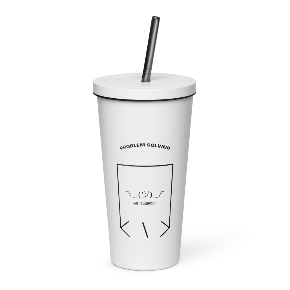 ¯\_(ツ)_/¯ — White Black back mockup (20 oz)