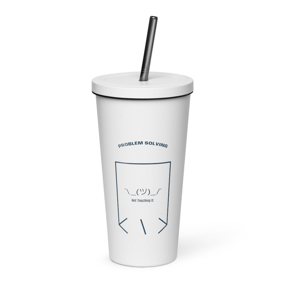 ¯\_(ツ)_/¯ — White Navy back mockup (20 oz)