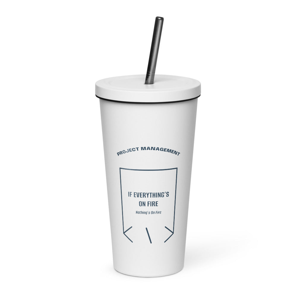 If Everything’s On Fire — White Navy back mockup (20 oz)