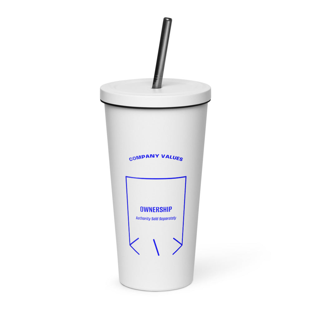 Ownership — White Blue back mockup (20 oz)