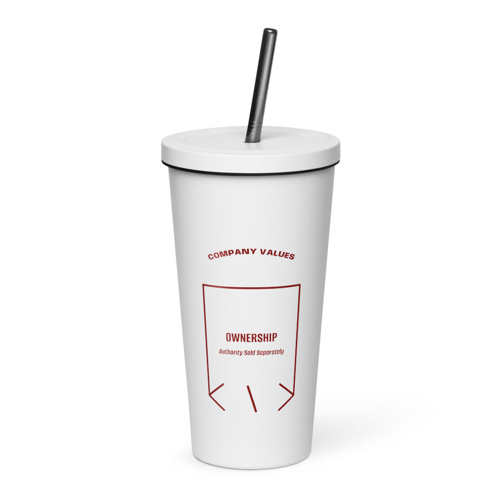 Ownership — White Maroon back mockup (20 oz)