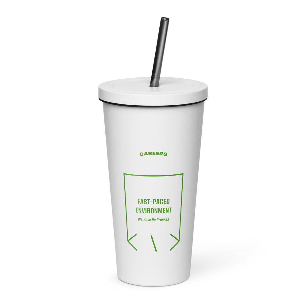 Fast-Paced Environment — White Green back mockup (20 oz)