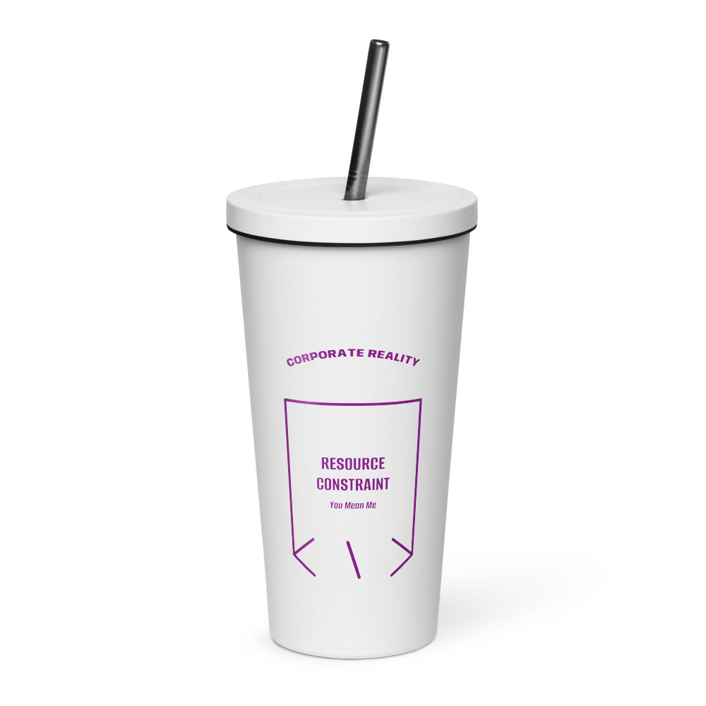 Resource Constraint — White Purple back mockup (20 oz)