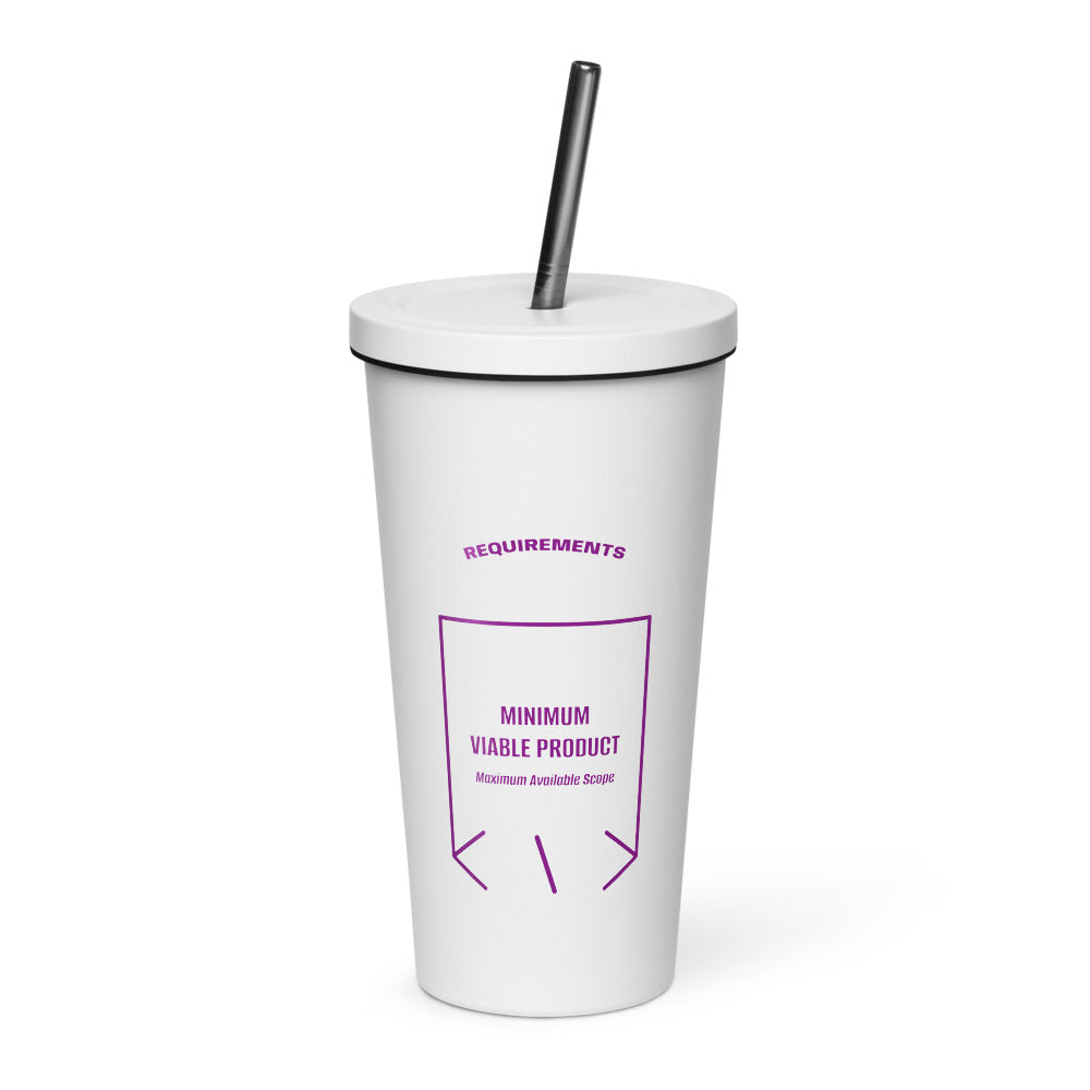 Minimum Viable Product — White Purple back mockup (20 oz)
