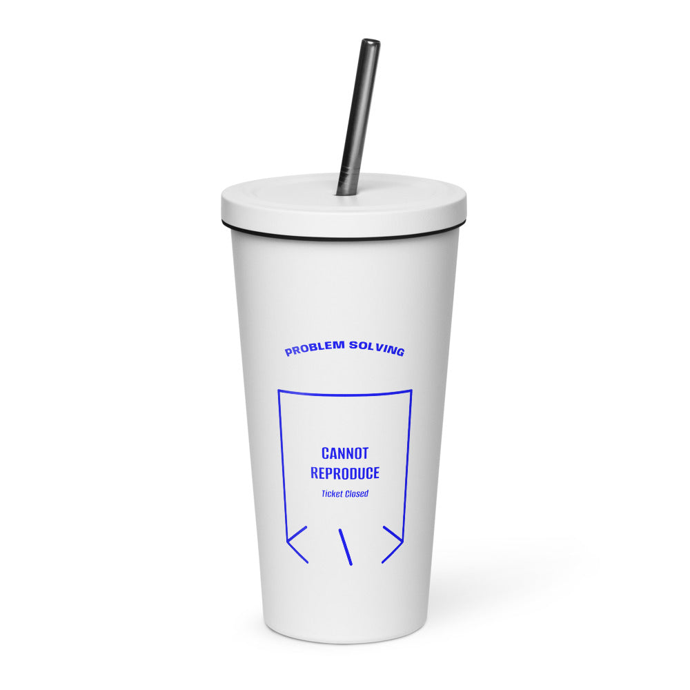 Cannot Reproduce — White Blue back mockup (20 oz)