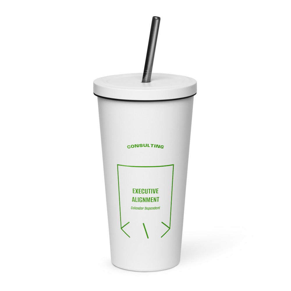 Executive Alignment — White Green back mockup (20 oz)