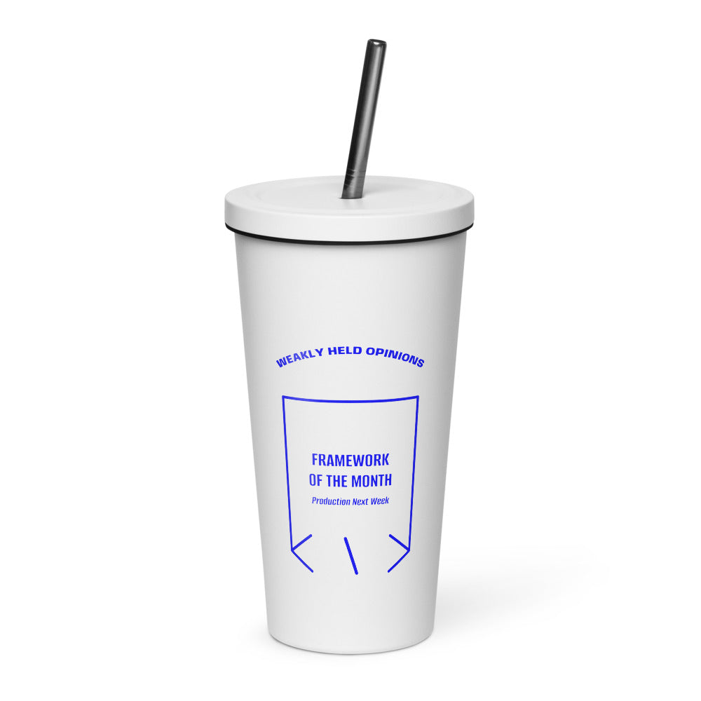 Framework Of The Month — White Blue back mockup (20 oz)