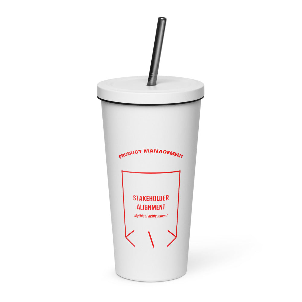 Stakeholder Alignment — White Red back mockup (20 oz)