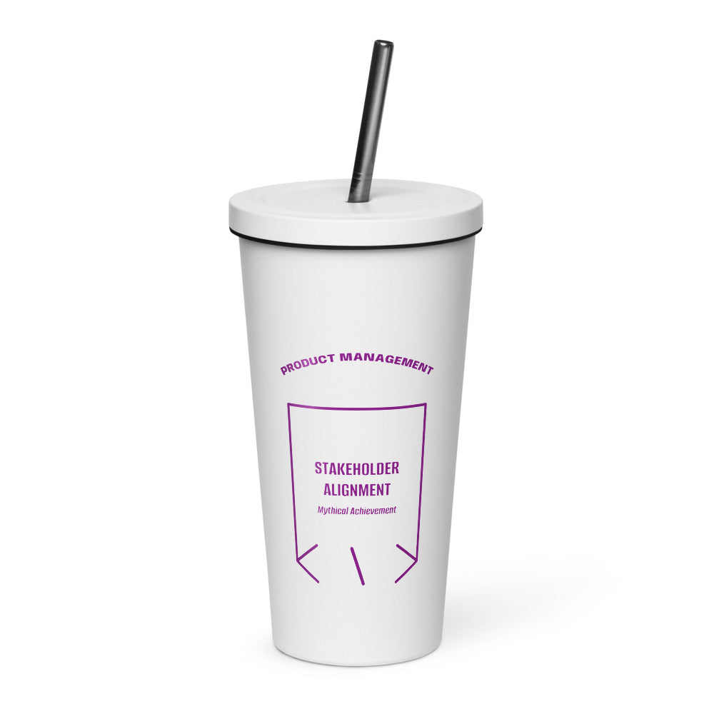 Stakeholder Alignment — White Purple back mockup (20 oz)