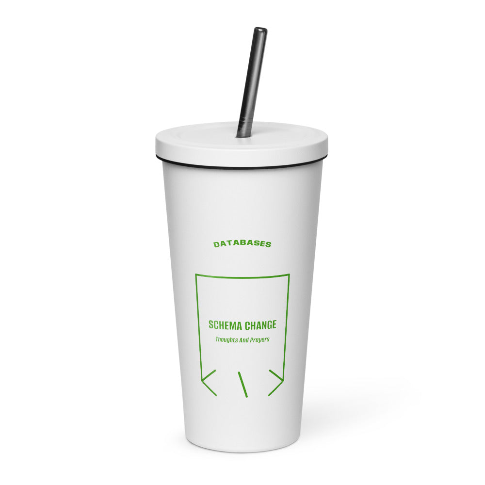 Schema Change — White Green back mockup (20 oz)