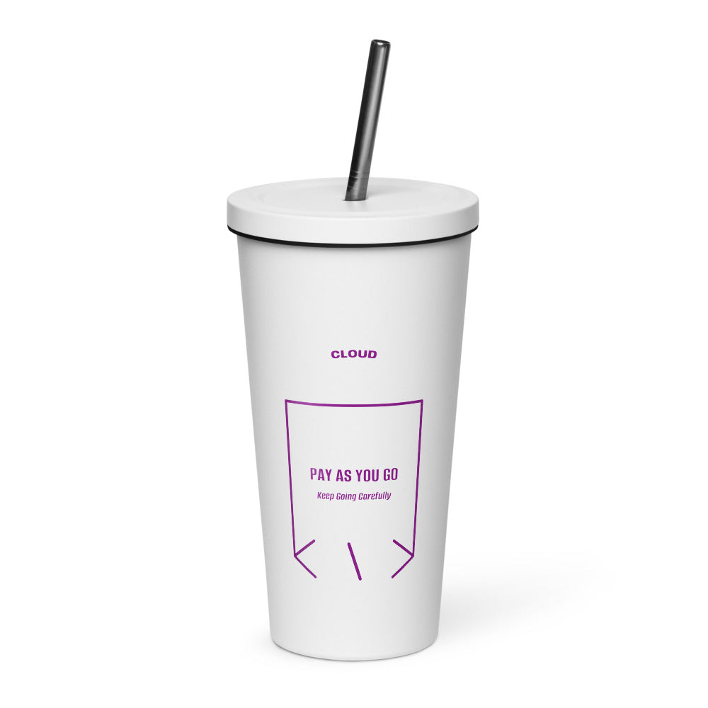 Pay As You Go — White Purple back mockup (20 oz)