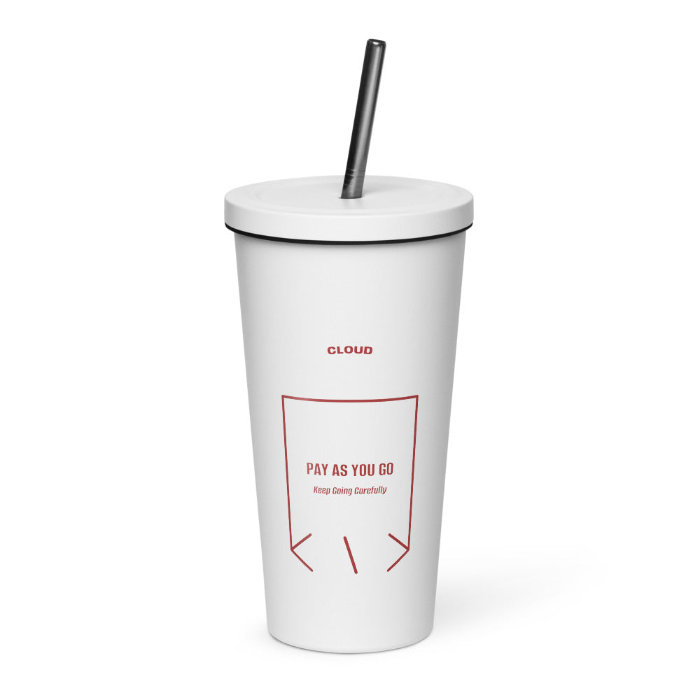 Pay As You Go — White Brown back mockup (20 oz)
