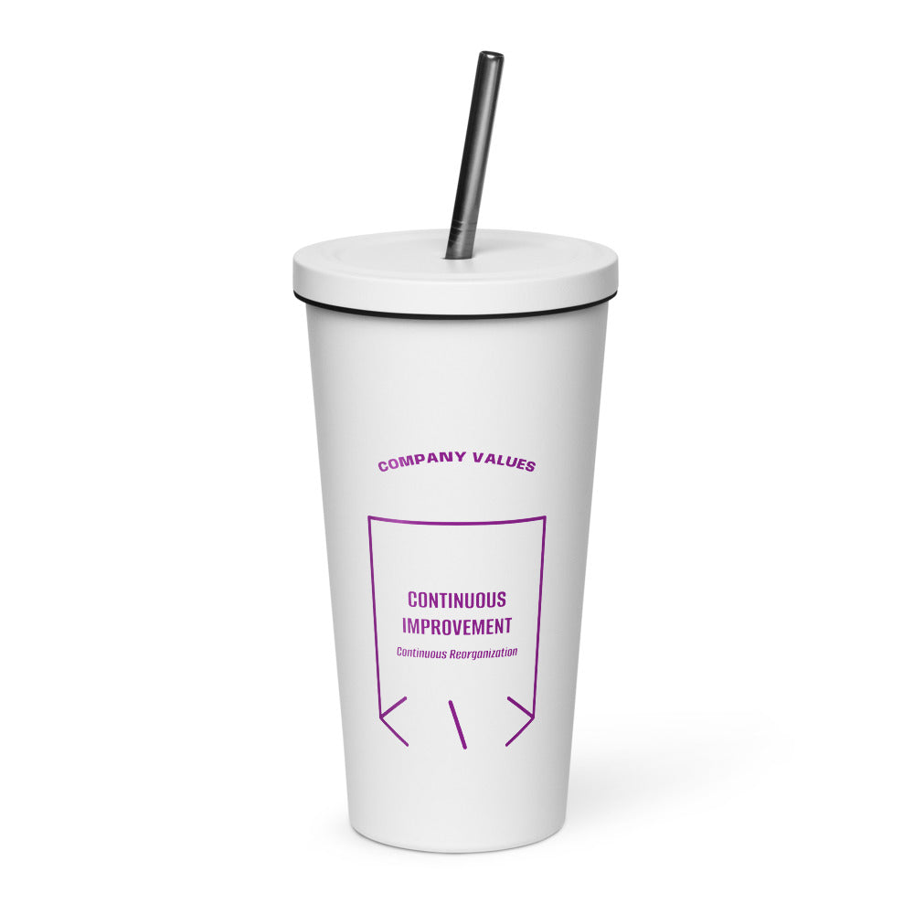Continuous Improvement — White Purple back mockup (20 oz)