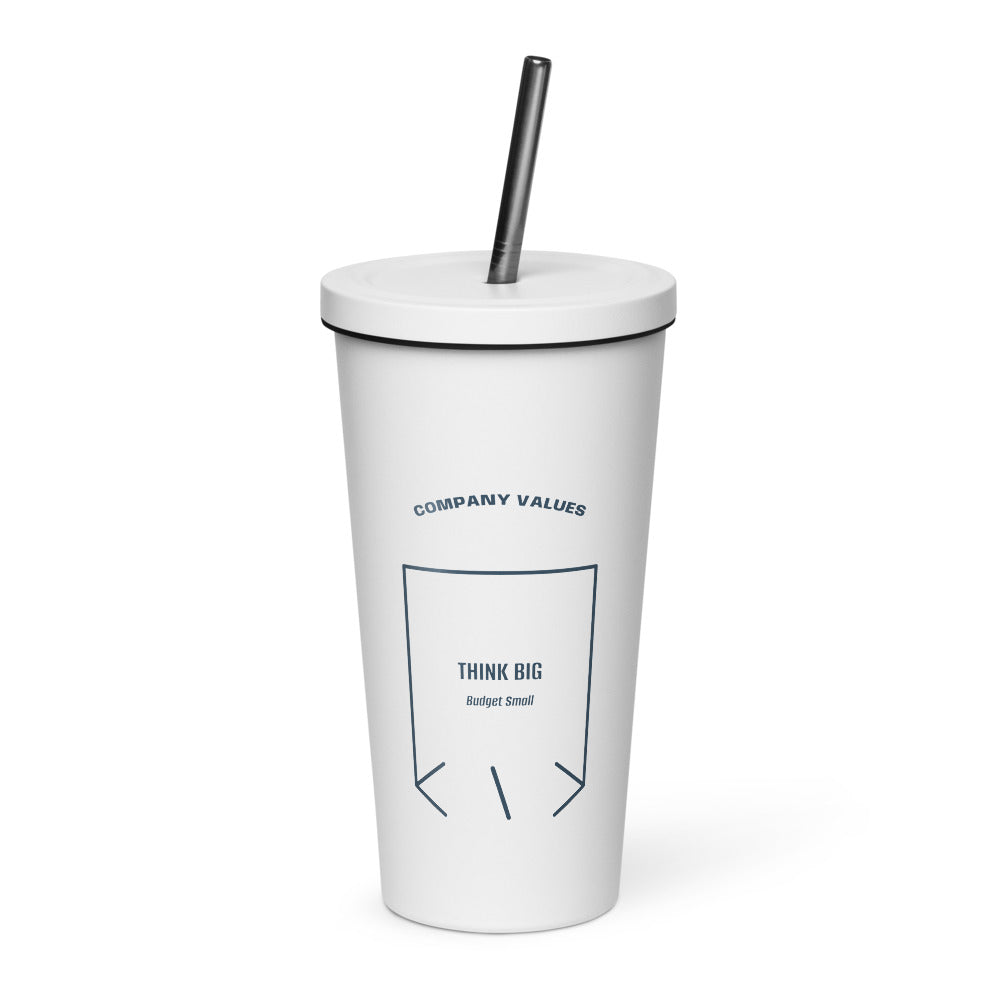 Think Big — White Navy back mockup (20 oz)