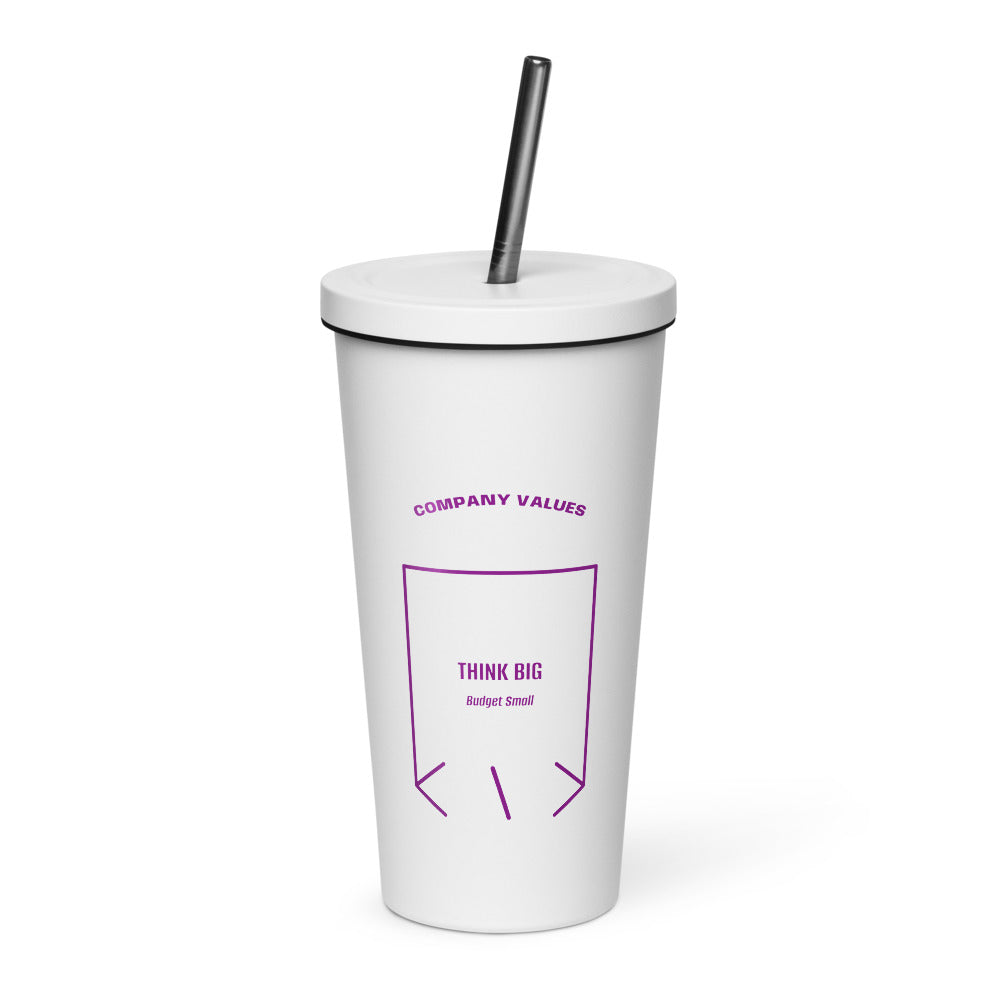 Think Big — White Purple back mockup (20 oz)