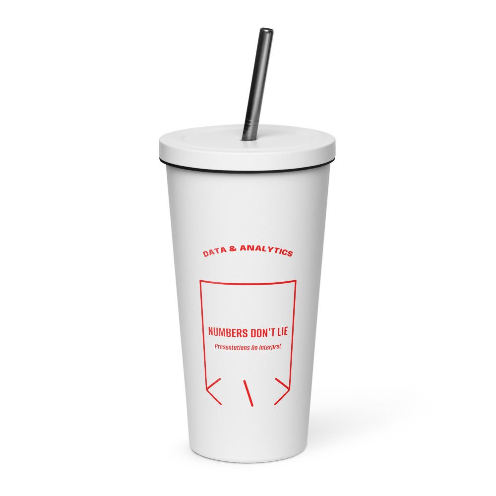 Numbers Don't Lie — White Red back mockup (20 oz)