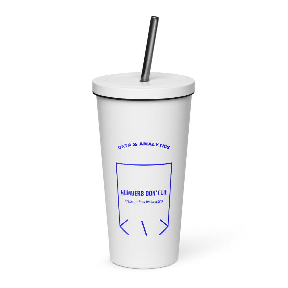 Numbers Don't Lie — White Blue back mockup (20 oz)