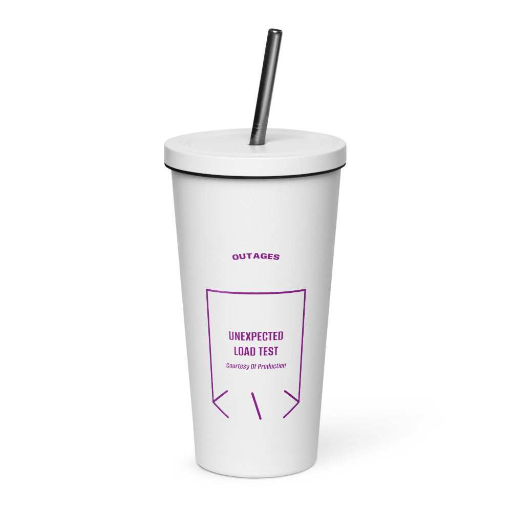 Unexpected Load Test — White Purple back mockup (20 oz)