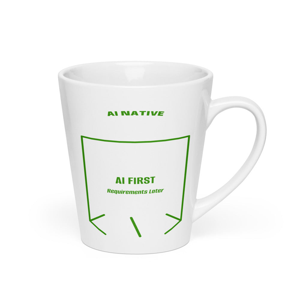 AI First — White Green back mockup (12 oz)