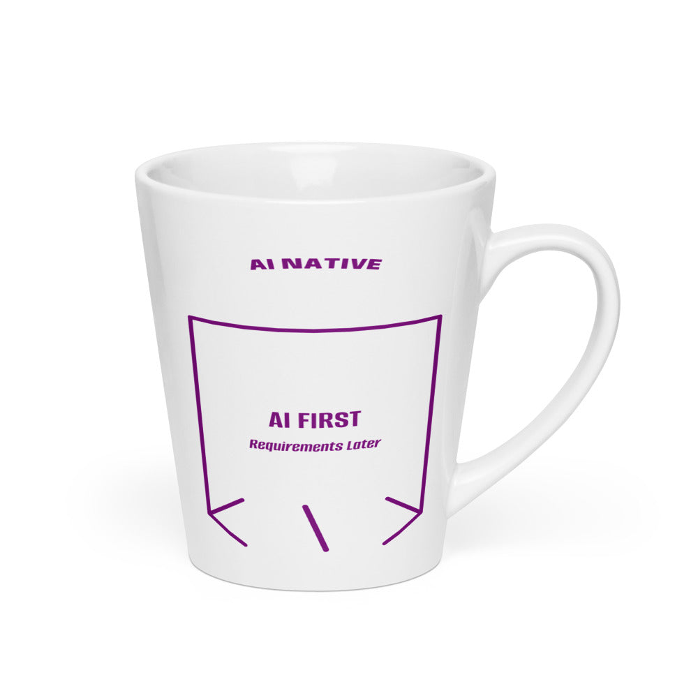 AI First — White Purple back mockup (12 oz)
