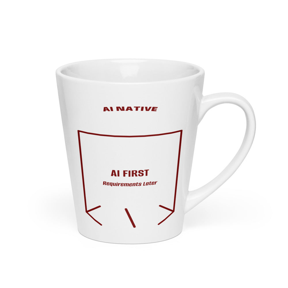 AI First — White Maroon back mockup (12 oz)