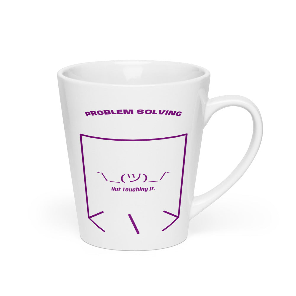 ¯\_(ツ)_/¯ — White Purple back mockup (12 oz)