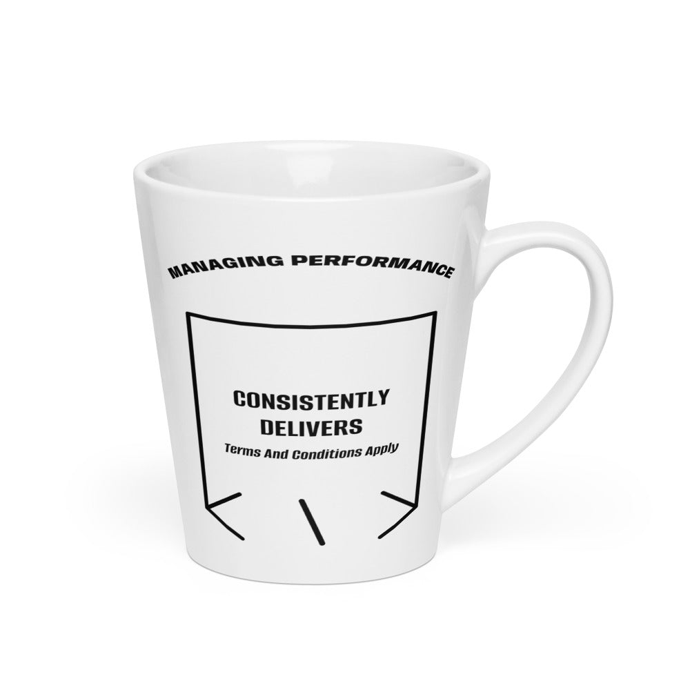 Consistently Delivers — White Black back mockup (12 oz)