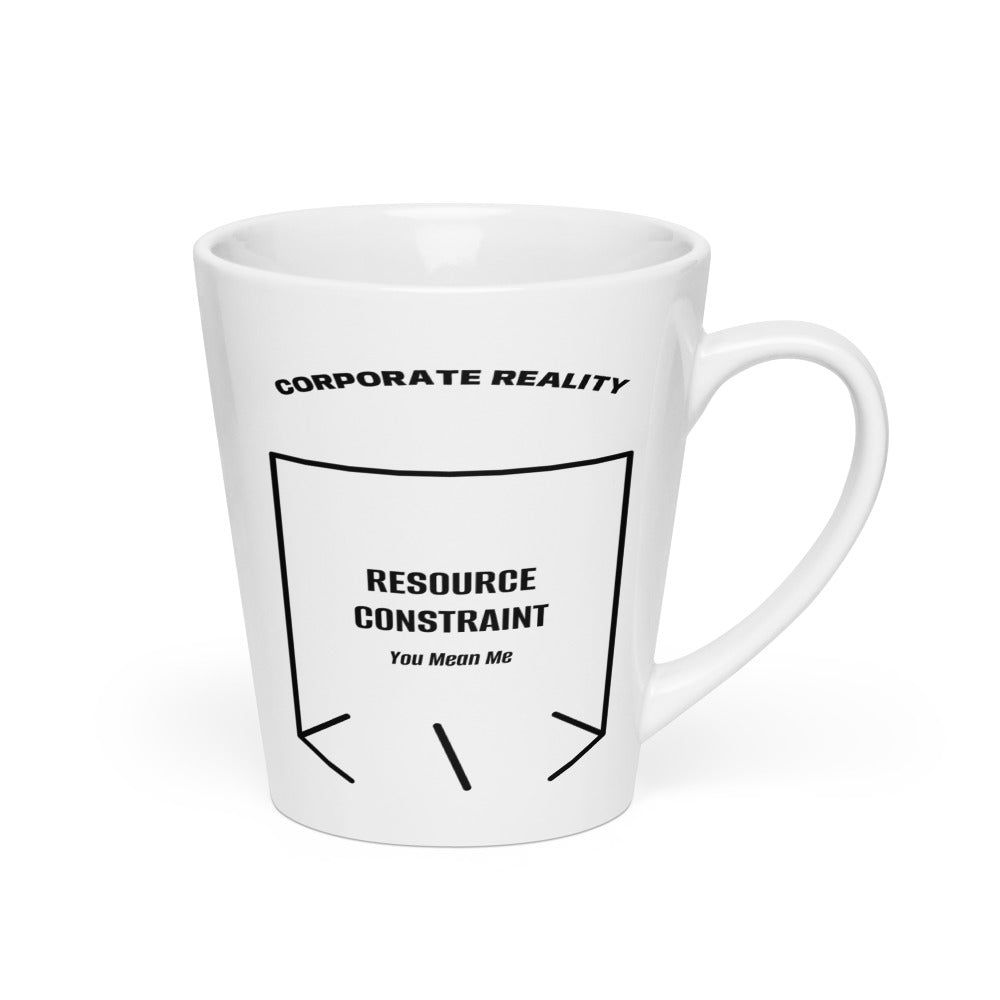 Resource Constraint — White Black back mockup (12 oz)