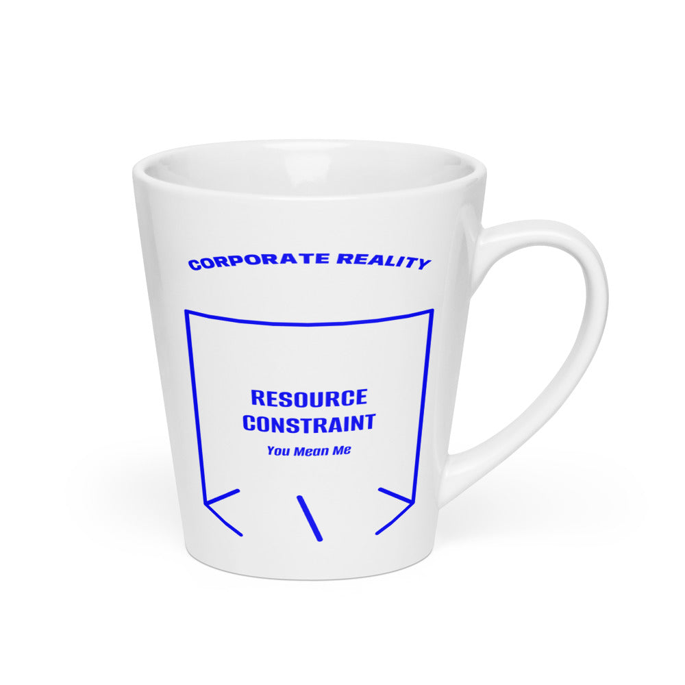 Resource Constraint — White Blue back mockup (12 oz)