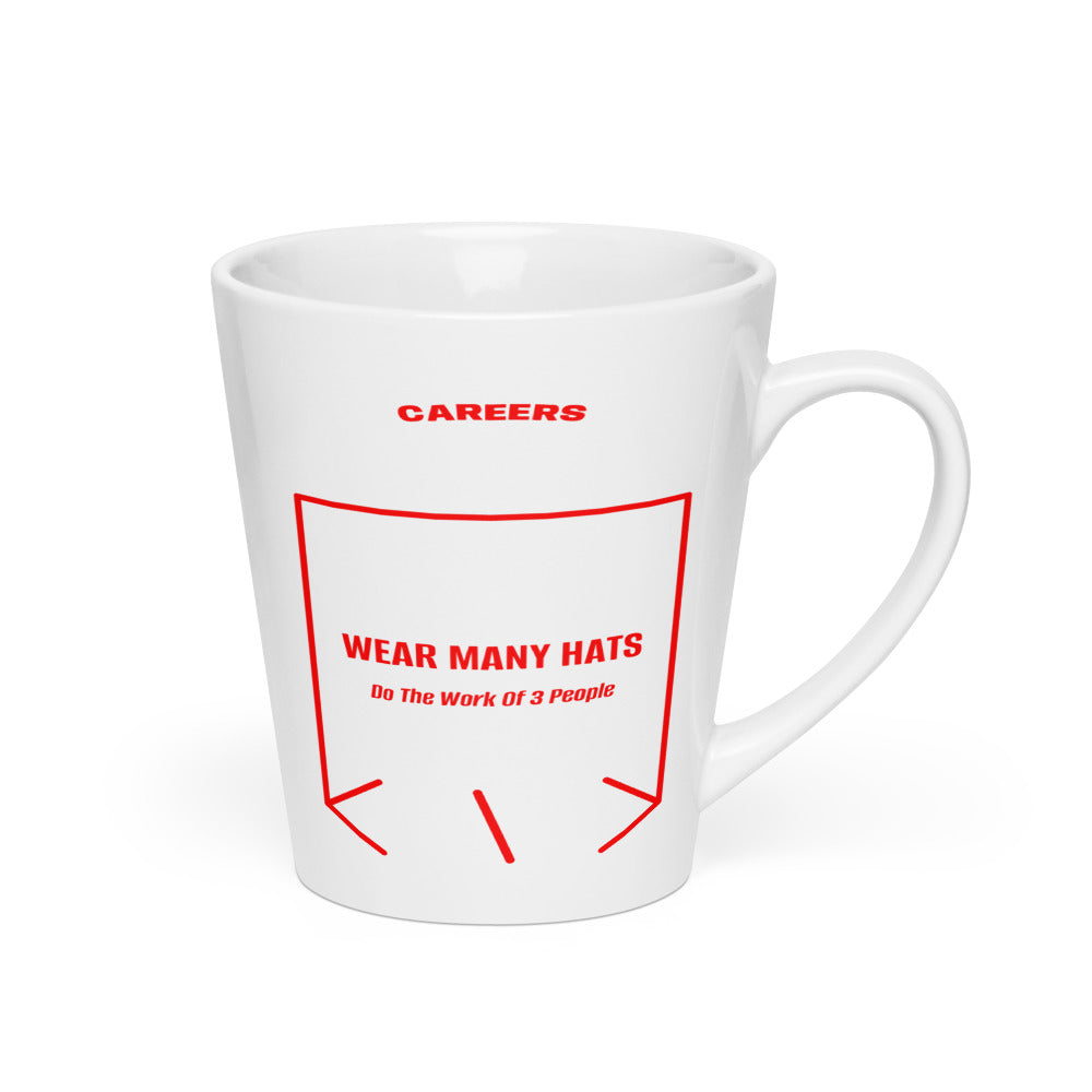 Wear Many Hats — White Red back mockup (12 oz)