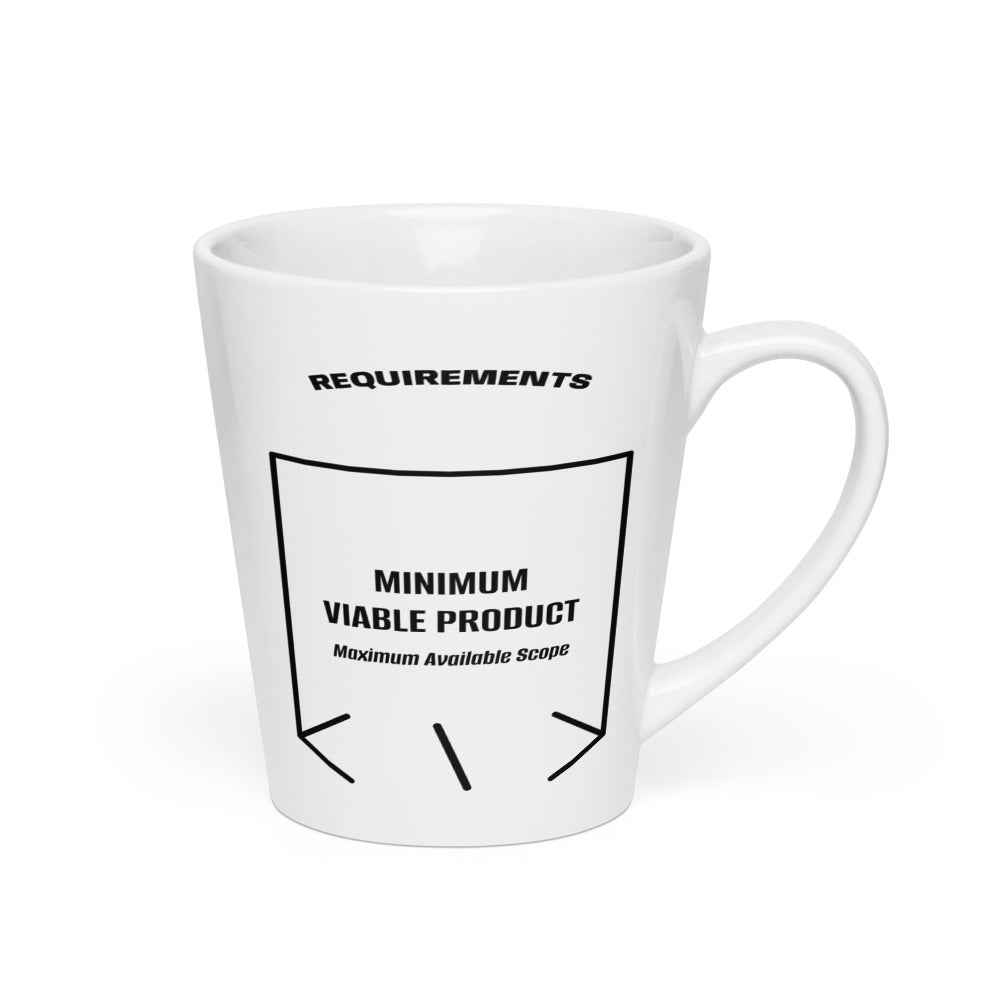 Minimum Viable Product — White Black back mockup (12 oz)