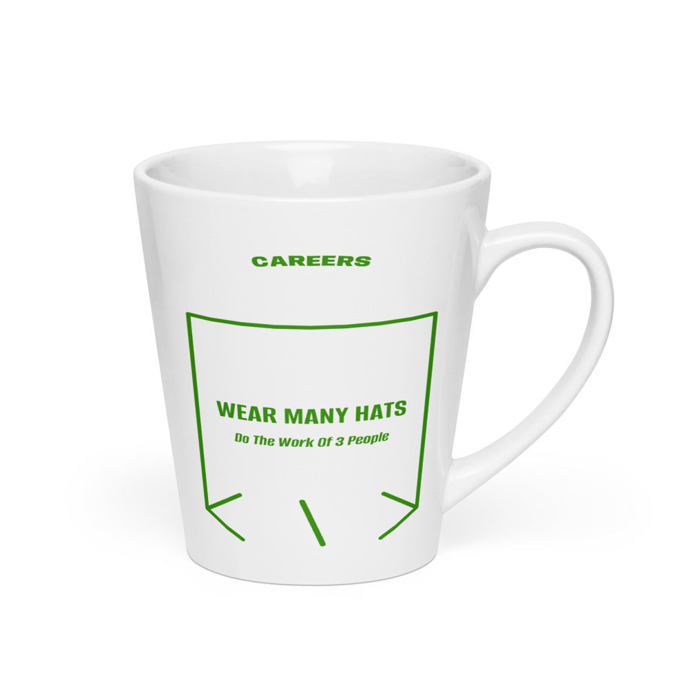 Wear Many Hats — White Green back mockup (12 oz)